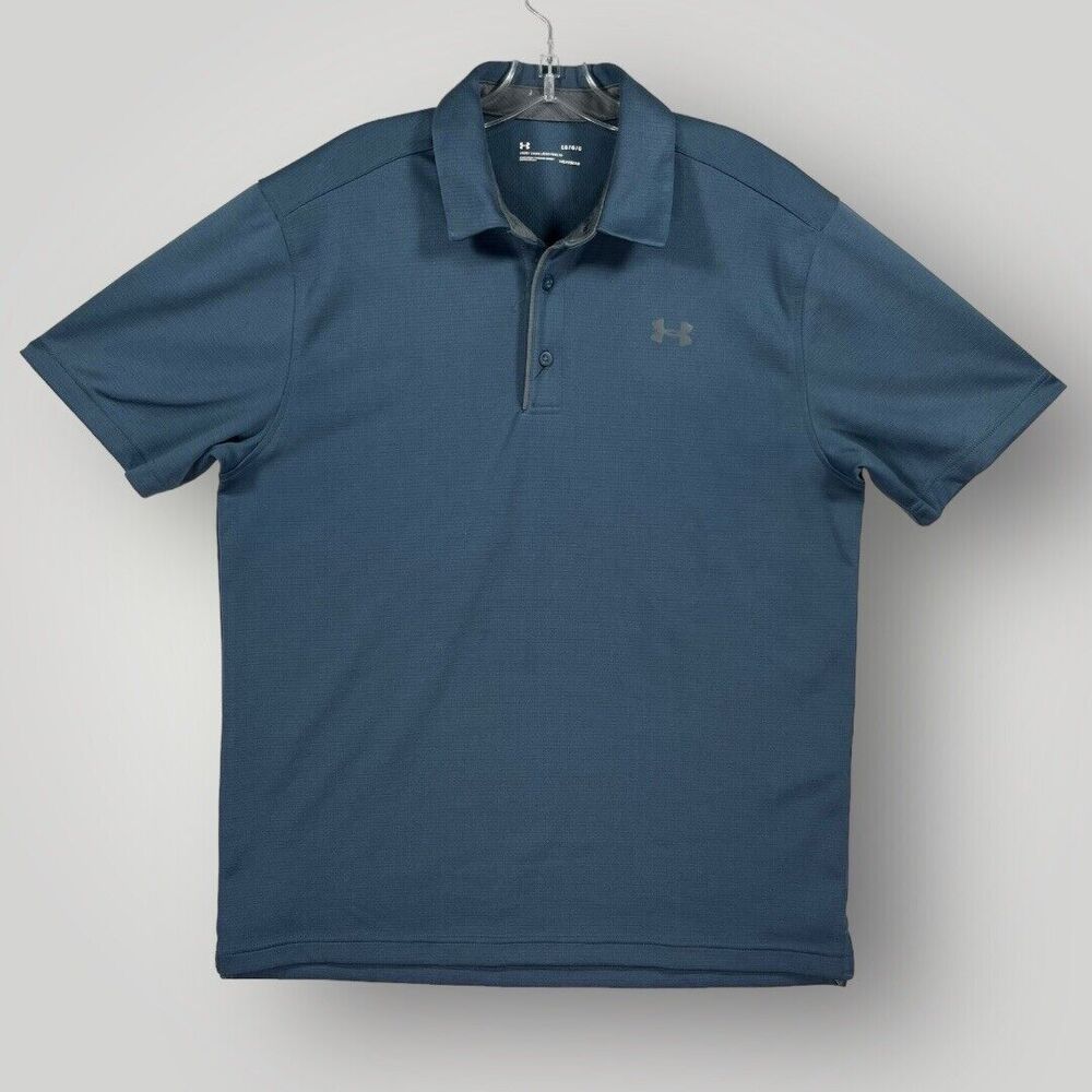Under Armour Heat Gear Loose Performance Polo Golf Short Sleeve Shirt Men's L